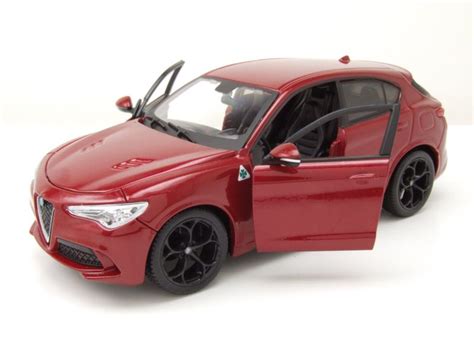 Alfa Romeo Stelvio Rot Metallic Modellauto Burago Ebay