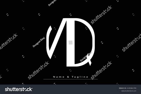 Alphabet Letters Initials Monogram Logo Nq Stock Vector Royalty Free