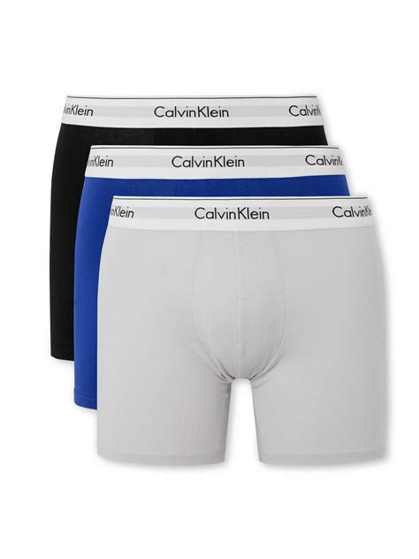 Calvin Klein Underwear Three Pack Stretch Cotton Boxer Briefs Multi Calvin Klein Underwear