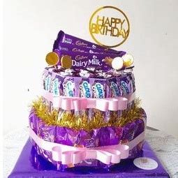 Jual Tower Snack Cake Tema Ungu Ulang Tahun Birthday Buket Snack