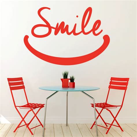 Smile Wall Quote Inspirational Wall Stickers Home Decor Art Decals