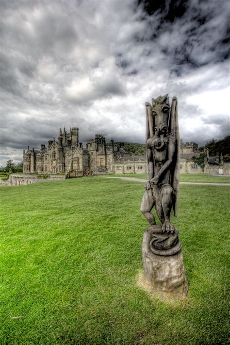 Margam Castle And Sculpture View On Black Built By Christo Flickr