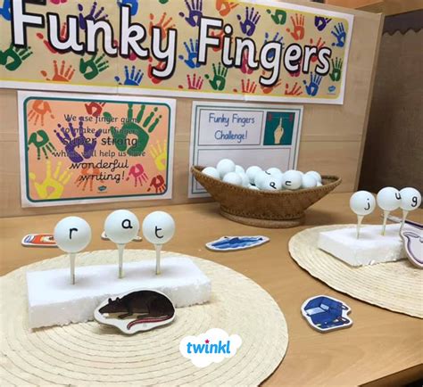 Cvc Word Funky Fingers Station Funky Fingers Fine Motor Skills