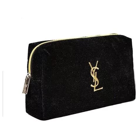 Yves Saint Laurent YSL Makeup Bag Pouch Black Velvet ref.140903 - Joli ...