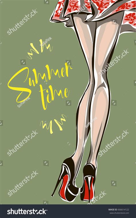 Naked Woman Wearing High Heels Stock Vectors Images Vector Art Shutterstock