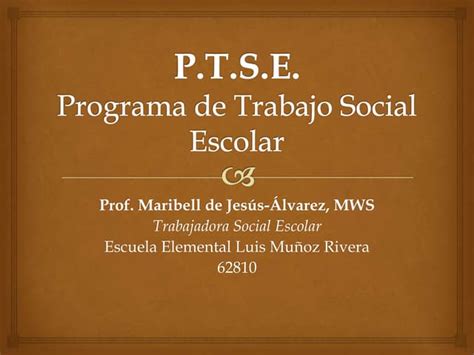 Presentación De Trabajo Social Escolar 2013 14 Ppt