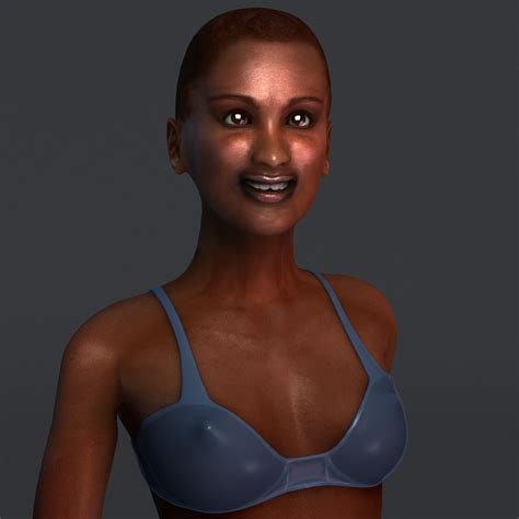 African Woman Rigged 3d Model 59 Fbx Obj Max Free3d