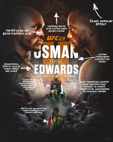 UFC 278 USMAN VS EDWARDS II FIGHT POSTER :: Behance