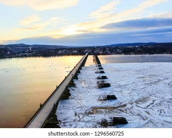 Aerial Footage Wrightsville Bridge Columbia Wrightsville Stock Photo ...