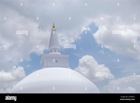 White Dagoba Dome Roof Of A Temple In Sri Lanka Stock Photo Alamy