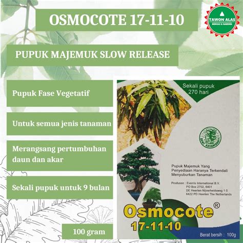 Jual Pupuk Osmocote Dekastar Plus Daun Tanaman Bonsai Gram Shopee