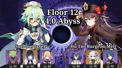 Spiral Abyss Floor C Sucrose Taser C Hu Tao Burgeon Melt