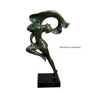 Bronze Dancer Statue Nude Dancing Girl Sculpture