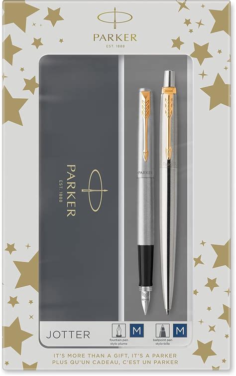 Parker Jotter Ballpoint And Fountain Pen Gift Set Pack Of 2 Fountain