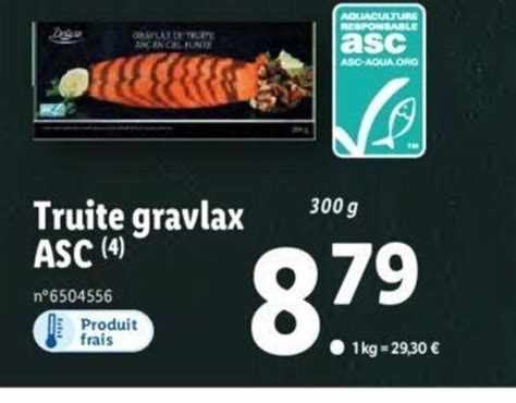 Promo Truite Gravlax ASC Chez Lidl