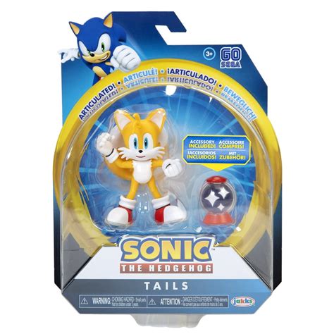 Sonic The Hedgehog - Tails with Invincible Item Box - 4 Inch Action ...