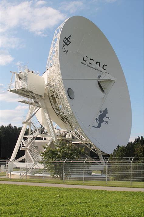 High-gain 30 m deep space antenna at the DLR ground station near ...