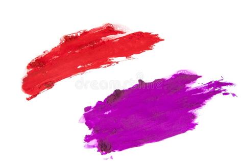 Red And Lavender Brush Stroke On A White Background Stock Illustration