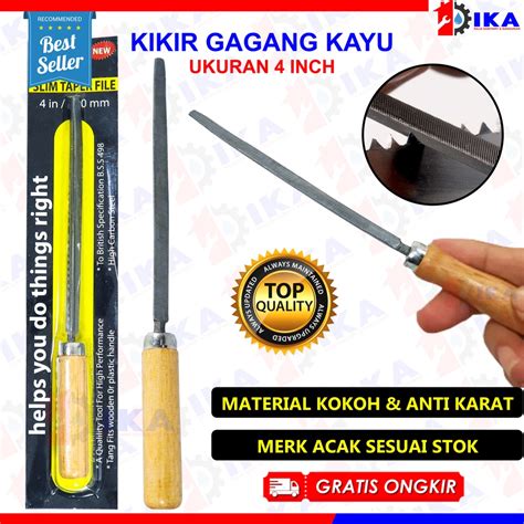 Jual Kikir Segitiga Kikir Gergaji Kikir Segitiga Gagang Kayu 4inchi