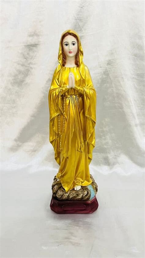 Inch Poly Marble Our Lady Of Lourdes Statue