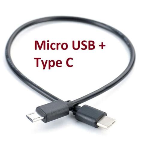 Type C To Micro USB Male OTG Charging Data Sync Transfer Cable NEW