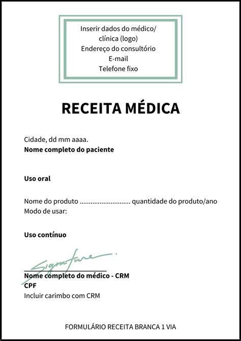 Modelo De Receita Medica BRAINCP