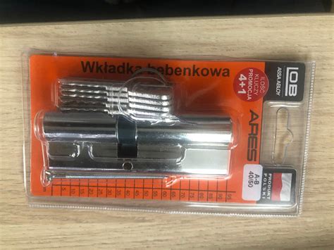 Nowa wkładka LOB Ares 40 x 50 mm nikiel 5 kluczy Warszawa