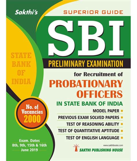 SBI Probationary Officers Preliminary Exam Book Buy SBI Probationary