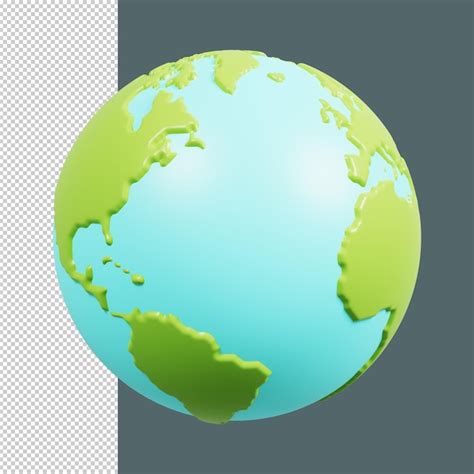 Premium Psd Travel Icon Planet Earth D Render Premium Psd