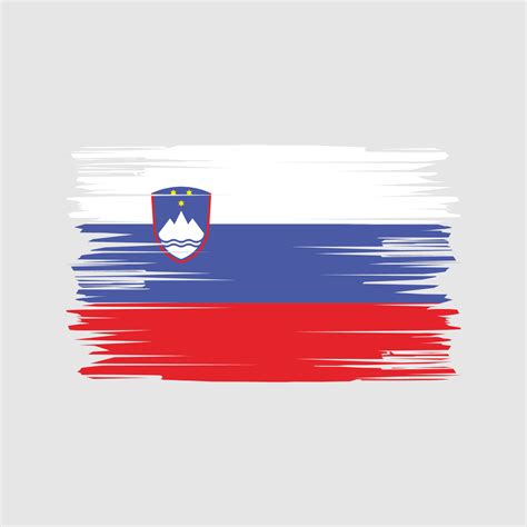 Slovenia Flag Brush Strokes. National Flag 10960926 Vector Art at Vecteezy