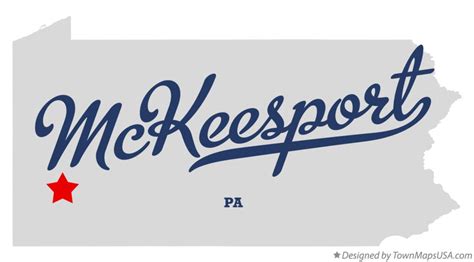 Map of McKeesport, PA, Pennsylvania