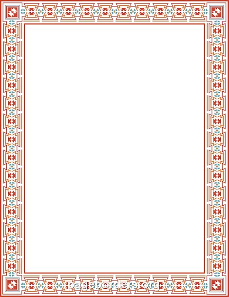 Aztec Border: Clip Art, Page Border, and Vector Graphics