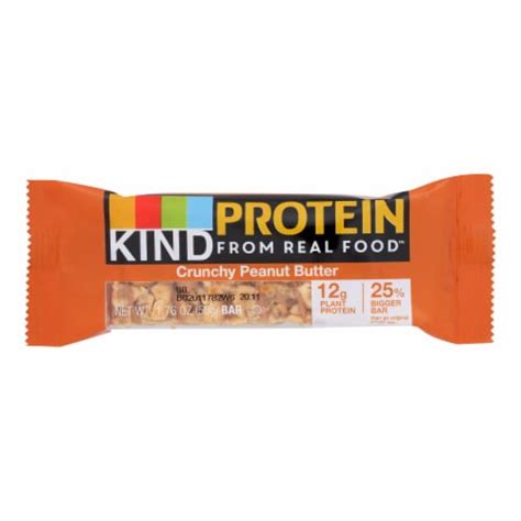 Kind Protein From Real Food Crunchy Peanut Butter Bars Case Of 12 1 76 Oz Case Of 12 1 76