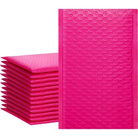 Amazon HBlife 50Pcs Bubble Mailers 4x8 Inches Self Seal Hot Pink