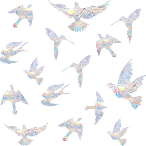 24 Piezas Birds Rainbow Bird Window Stickers To Chile Ubuy