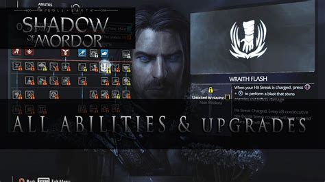 Middle Earth Shadow Of Mordor All Abilities And Upgrades Showcase