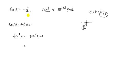 Solved Using A Trigonometric Identity Use The Function Value To Find