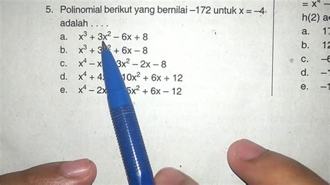 Polinomial Suku Banyak Contoh Soal Polinomial Polinomial Kelas 11 Youtube