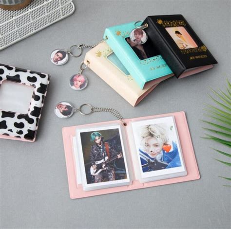 Cute Inch Photo Album Mini Photo Holder Leather Pockets For Star