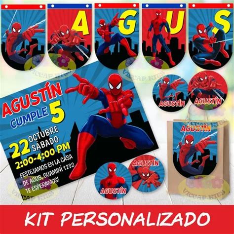 Kit Imprimible Spiderman Hombre Araña Personalizado en venta en Capital