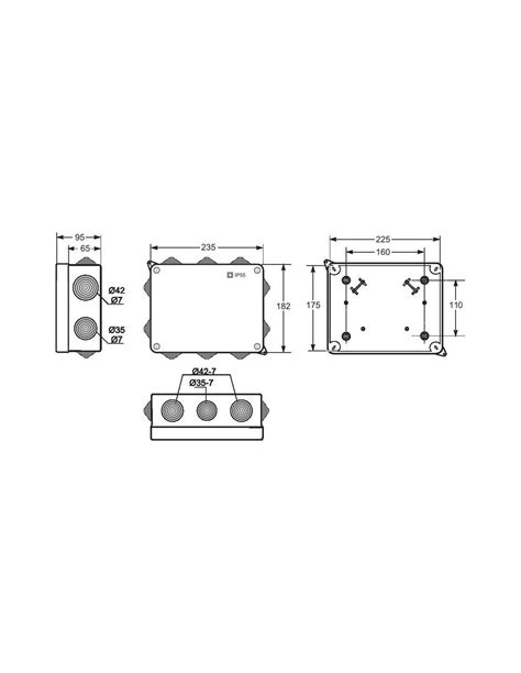 Caja Estanca 220X170X85 Conos FAMATEL