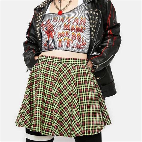 Current Mood Plaid Mini Skirt From Dollskill Depop