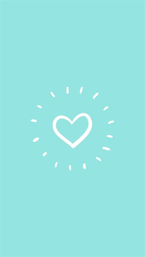 1080P free download | Blue heart, cute, turquoise, HD phone wallpaper ...