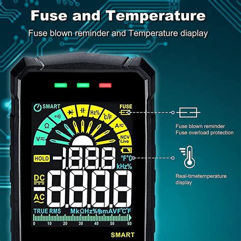 Multimeter Digital Multimeter Counts Trms Auto Ranging Color Lcd