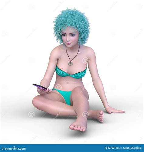 D Rendering Of A Woman In Bikini Stock Illustration Illustration Of Bikini Sport