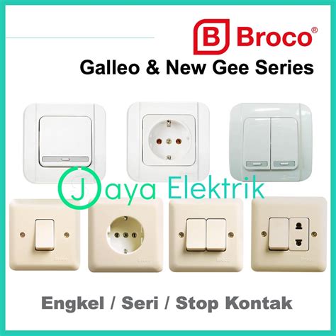 Jual BROCO Saklar Engkel Seri Dan Stop Kontak Tanam Sakelar NEW GEE