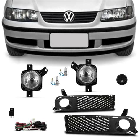 Kit Farol De Milha Neblina Auxiliar Nevoeiro Vw Volkswagen Voyage Gol