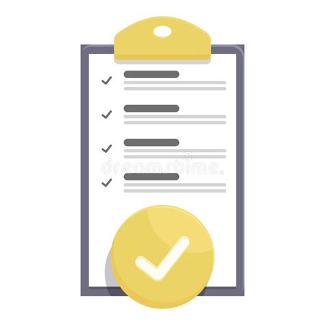 Clipboard Showing Completed Checklist With Check Mark Icon Stock Vector