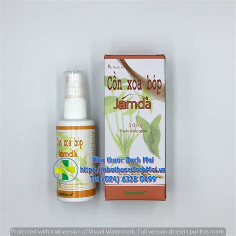 Cồn xoa bóp Jamda 50ml - Nhà thuốc Bạch Mai