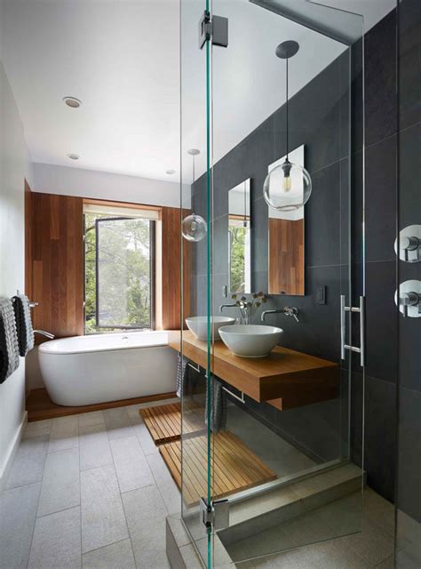 36 Inspiring Wood Bathroom Designs - Design Swan